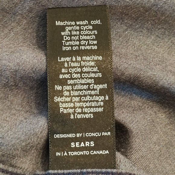 Sears Vintage Short Sleeve Button up Shirt with dark floral design, Size 2XL - Picture 3 of 14